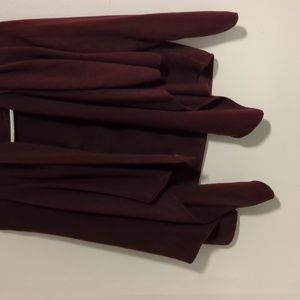 Lord and Taylor Draped Burgundy Cardigan